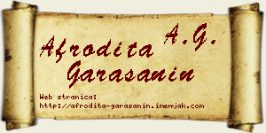 Afrodita Garašanin vizit kartica